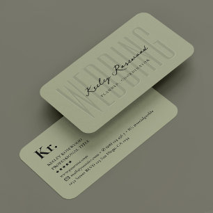 Tarjeta De Visita Coordinador de planificación de bodas Sage Modern