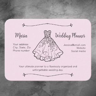Tarjeta De Visita Coordinador de Planificador de Bodas