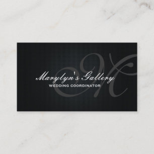 Tarjeta De Visita Coordinador elegante de la boda del monograma