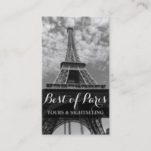 Tarjeta De Visita Coordinador turístico de París Francia Agente de v