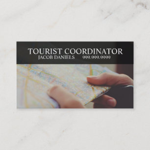 Tarjeta De Visita Coordinador Turístico Mapa Agente de Viajes