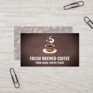 Tarjeta De Visita Copa de Café Fresco