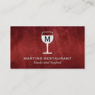 Tarjeta De Visita Copa de vino.   Artístico II (negro, rojo)