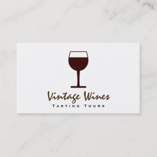 Tarjeta De Visita Copa de vino   Completo (tarjeta de tiempo)