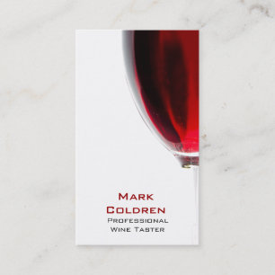 Tarjeta De Visita Copa de vino con el vino rojo 2