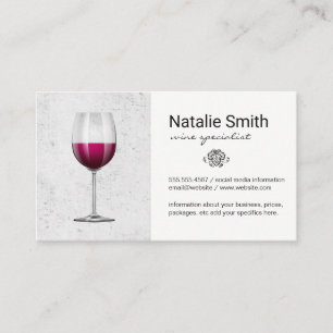 Tarjeta De Visita Copa de vino   Fuente de vino de invierno