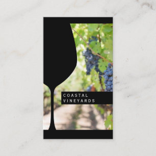 Tarjeta De Visita Copa de vino   Viñedo   Ensayos de sommelier