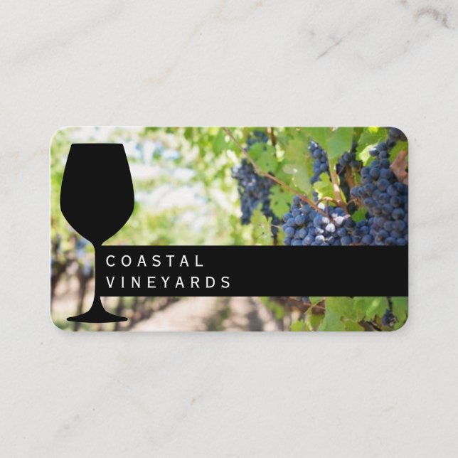 Tarjeta De Visita Copa de vino | Viñedo | Sommelier (Anverso)