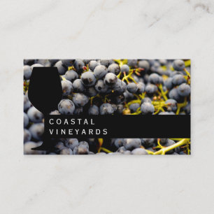 Tarjeta De Visita Copa de vino   Viñedo   Sommelier   Uvas de vino