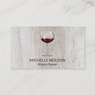 Tarjeta De Visita Copa de vino   Vino Rojo