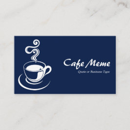 Tarjeta De Visita Copa del Café - Azul blanco y oscuro 001744