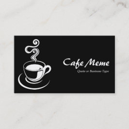Tarjeta De Visita Copa del Café - Blanco y Negro