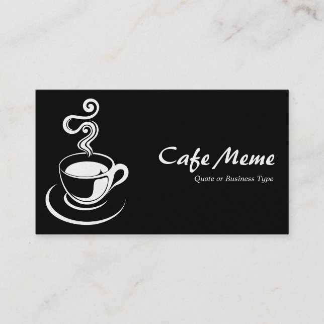 Tarjeta De Visita Copa del Café - Blanco y Negro (Oro) (Anverso)