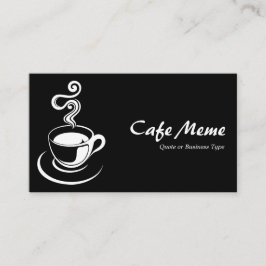 Tarjeta De Visita Copa del Café - Blanco y Negro (Oro)
