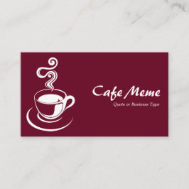 Tarjeta De Visita Copa del Café - Crimson blanco y profundo 65001d