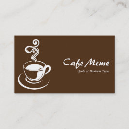 Tarjeta De Visita Copa del Café - Marrón blanco y oscuro 4d2a10