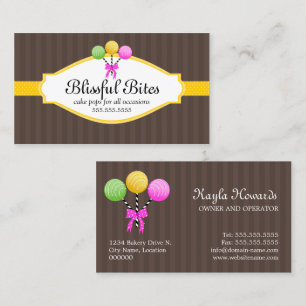 Tarjeta De Visita Copas de pasteles coloridas