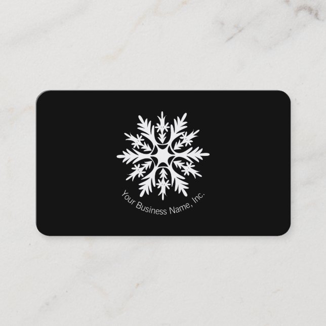 Tarjeta De Visita Copo de nieve (Anverso)