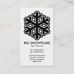 Tarjeta De Visita Copo de nieve del hierro - blanco