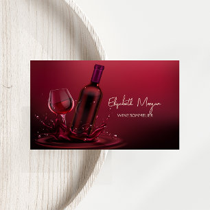 Tarjeta De Visita Copo de vino elegante profesional moderno