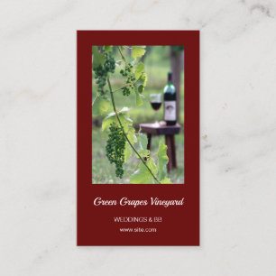 Tarjeta De Visita Copo de Vino en Foto de Viñedo Borgoña