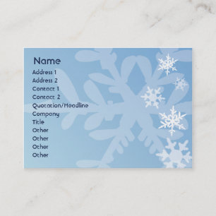Tarjeta De Visita Copos de nieve - rechonchos