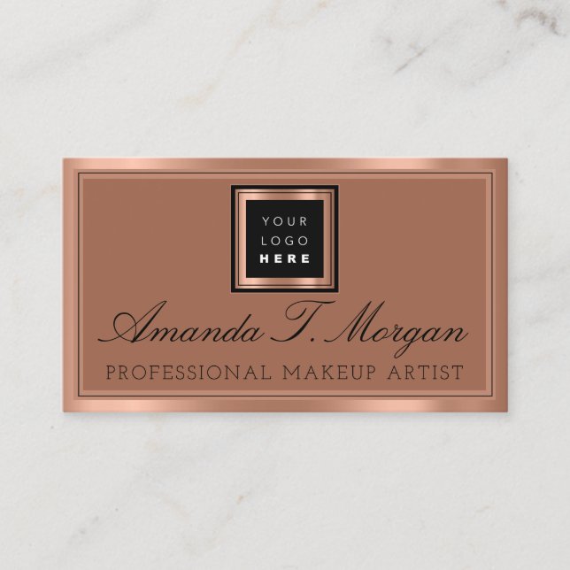 Tarjeta De Visita Copper de producción de eventos de Boda de servici (Anverso)