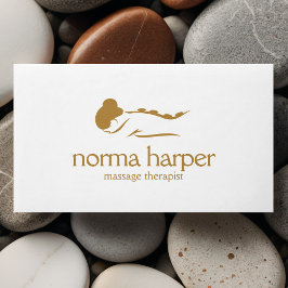 Tarjeta De Visita COPPER Moda Stone Terapia de masaje Wellness Day S