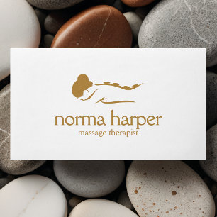 Tarjeta De Visita COPPER Moda Stone Terapia de masaje Wellness Day S