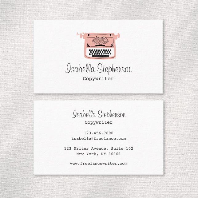 Tarjeta De Visita Copywriter Freelance Author Writer Editor (Subido por el creador)