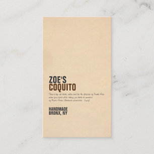 Tarjeta De Visita Coquito Rústico Moderno