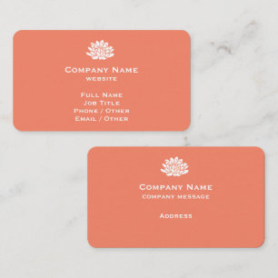 Tarjeta de visita Coral de personalizable