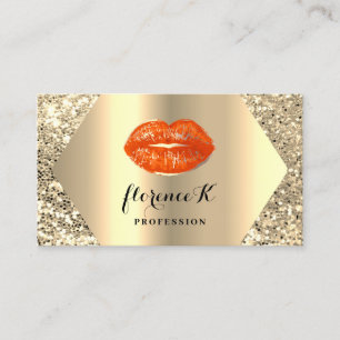 Tarjeta De Visita Coral del artista profesional de maquillaje perman