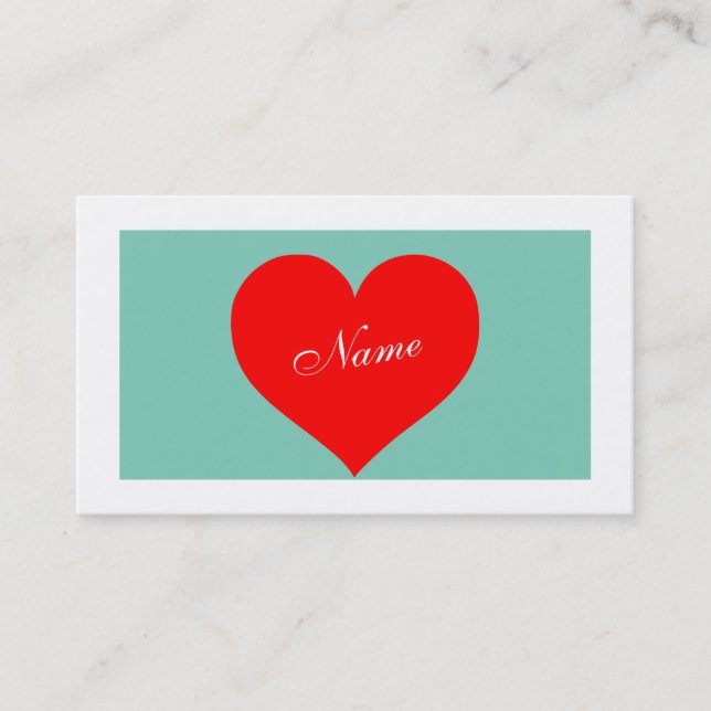 Tarjeta De Visita Corazón (Anverso)