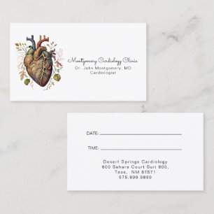 Tarjeta De Visita Corazón Anatómico Médico Cardiología Doctor