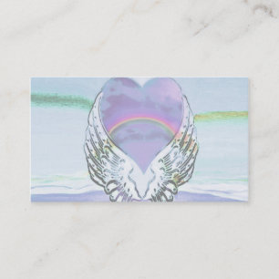 Tarjeta De Visita Corazón, Ángel Alas y Océano