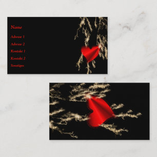 Tarjeta De Visita Corazón arcoiris con flash