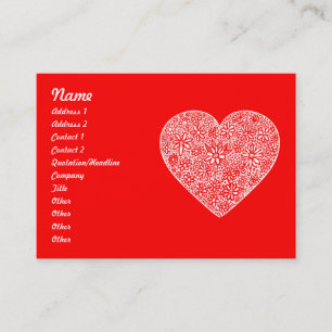 Tarjeta De Visita Corazón bloqueado
