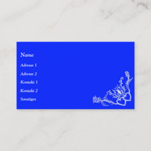 Tarjeta De Visita Corazón con flor y mariposa