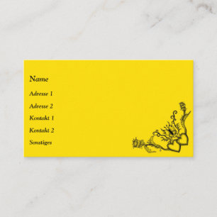 Tarjeta De Visita Corazón con flor y mariposa