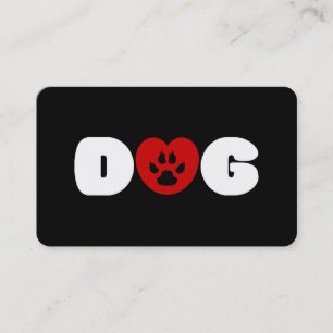 Tarjeta De Visita Corazón de amor de perro