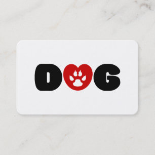 Tarjeta De Visita Corazón de amor de perro