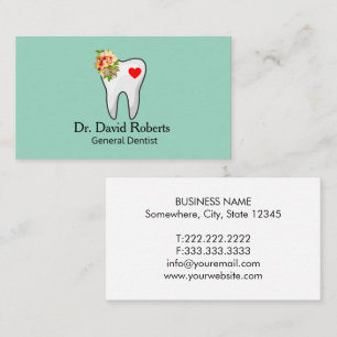 Tarjeta De Visita Corazón de diente dental