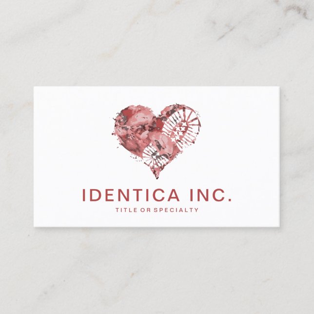 Tarjeta De Visita corazón de estómago de arranque (Anverso)