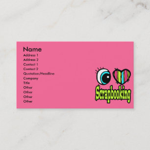 Tarjeta De Visita Corazón de Ojo Brillante Me Encanta el Scrapbookin