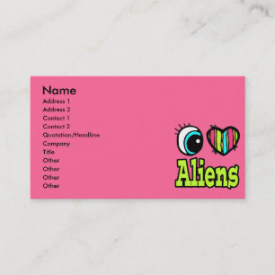 Tarjeta De Visita Corazón de ojos brillante amo a los extranjeros