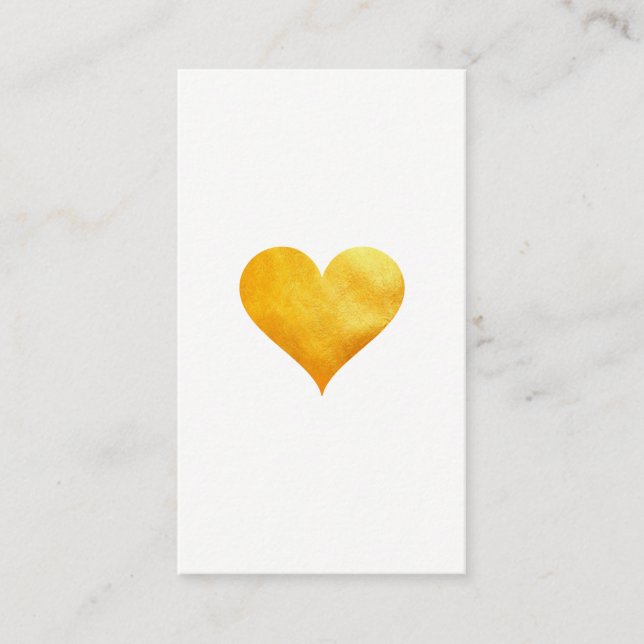 Tarjeta De Visita Corazón de oro (Anverso)