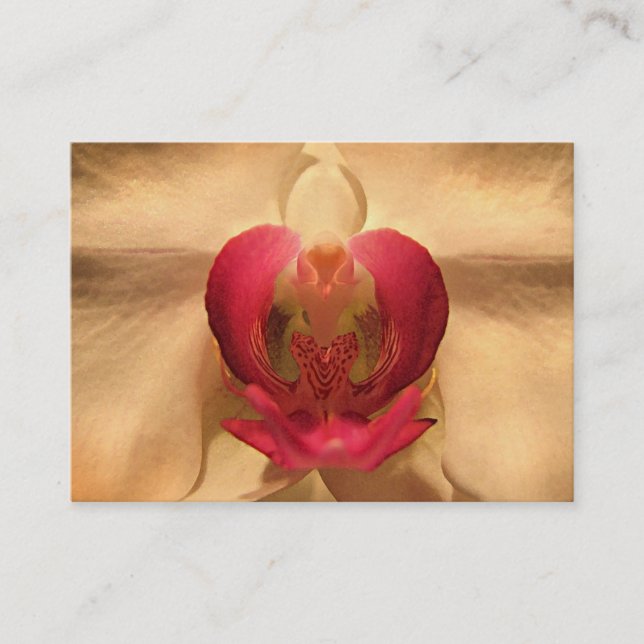 Tarjeta De Visita Corazón del ATC de la orquídea (Anverso)