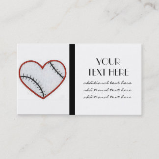 Tarjeta De Visita Corazón del béisbol