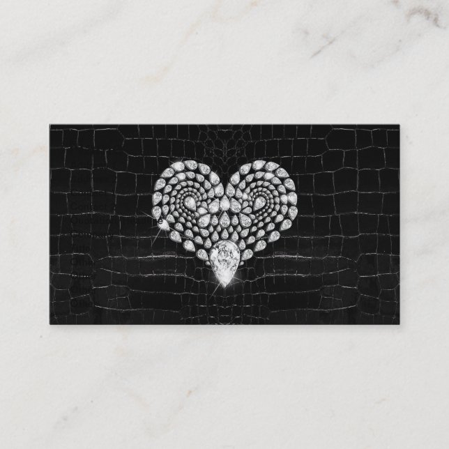 Tarjeta De Visita Corazón del diamante (Anverso)